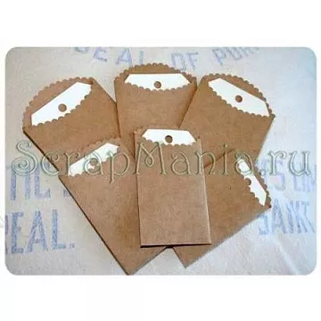 Набор тегов в крафт-пакетиках (Melissa Frances)