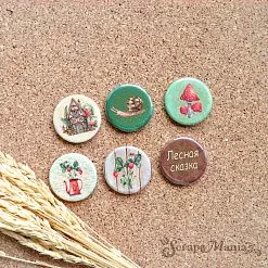 Набор фишек "Грибное лукошко. Лесная сказка" (ScrapMania)