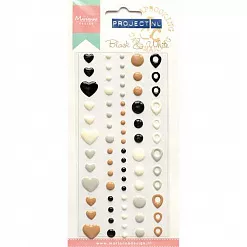 Набор эмалевых капелек "Черный и белый" (Marianne design)