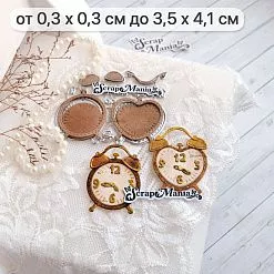 Нож "Сквозь года. Будильник", 3,5х4,1 см (ScrapMania)