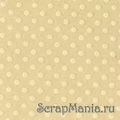 Кардсток Bazzill Basics 30,5х30,5 см однотонный с текстурой светлых точек, цвет бежевый