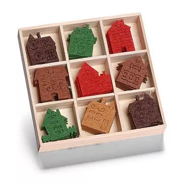 Набор украшений из фетра в коробочке "Домики" (Knorr Prandell)