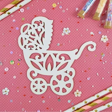 Заготовка для тиснения "Колясочка", 13х13 см (CraftStory)