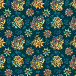 Отрез ткани 50х55 см "Пейсли. Цветы на синем" (Peppy) Отрез ткани 50х55 см "Пейсли. Цветы на синем" (Peppy)