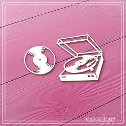 Чипборд "Пластинка и проигрыватель", 2 шт (СкрапМагия)