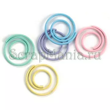 Набор круглых скрепок "Мини, пастельные" (Creative Impressions)