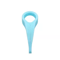 Канцелярский нож с кольцом,голубой глянцевый, 10х4 см