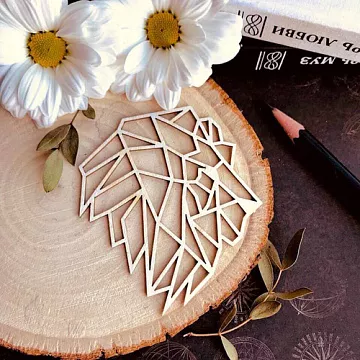 Украшение из чипборда "Царь зверей" (WoodHome)