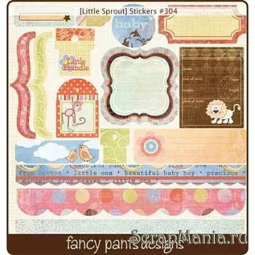 Наклейки Little Sprout 30х30 см (Fancy Pants)