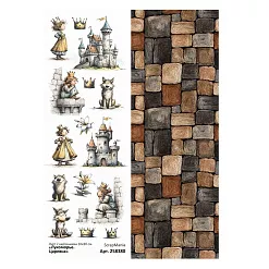 Лист с картинками 10х30 см "Лукоморье. Царевна" (ScrapMania) Лист с картинками 10х30 см "Лукоморье. Царевна" (ScrapMania)