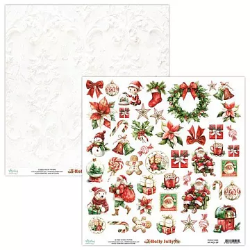Бумага 30х30 см "Holly Jolly. Для вырезания" (Mintay)