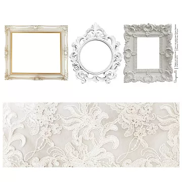 Бумага 11х30 см "Рамки барокко. Лист для вырезания" (Scrapmama)