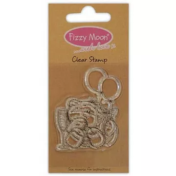 Штамп "Мишка на празднике" (Fizzy Moon)