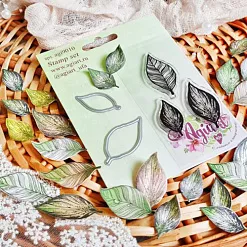 Нож и штамп "Листопад", 4х2 см (AgiArt)