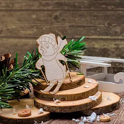 Чипборд "Пингвин на лыжах", 5,3х5,9 см (WoodHome) Чипборд "Пингвин на лыжах", 5,3х5,9 см (WoodHome)