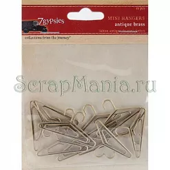 Набор скрепок "Мини вешалки, античная бронза" (Creative Impressions)