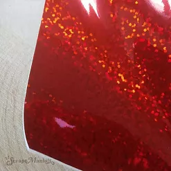 Отрез экокожи 30х69 см "Глянцевый глиттер. Красный" (Pty Китай) Отрез экокожи 30х69 см "Глянцевый глиттер. Красный" (Pty Китай)