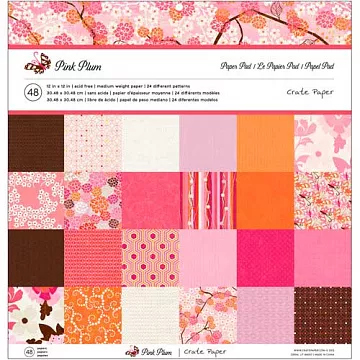 Набор бумаги 30х30 см "Розовый сад", 48 листов (Crate paper)