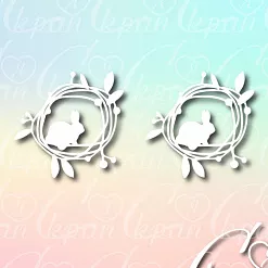 Чипборд "Кролики в рамке", 1 шт (LeoMammy)