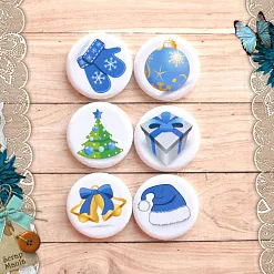 Набор фишек "Синий новый год" (Scrapmania)