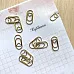 Набор скрепок "Сердечки", цвет золотой (Китай)