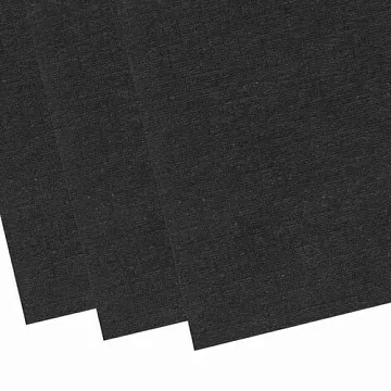 Картон А4 с тиснением лен "Черный" (Brauberg)