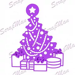 Нож для вырубки и тиснения "Новогодняя елка" (Scrapman)