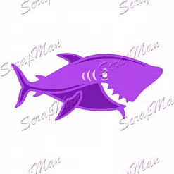 Нож для вырубки и тиснения "Акула" (Scrapman)