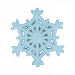 Пуговица пластиковая "Снежинка", цвет голубой (Gamma)