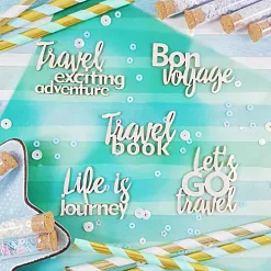 Чипборд "Фразы. Travel book" 5х3,1 см (CraftStory)