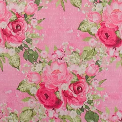Отрез ткани 48х50 см "Великолепный розарий. Крупные букеты на розовом" (Артмикс)