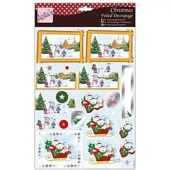 Аппликация бумажная вырубная А4 "Снежный день" (DoCrafts)