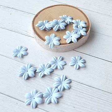 Набор бумажных цветов "Пятилистник голубой" (Китай)