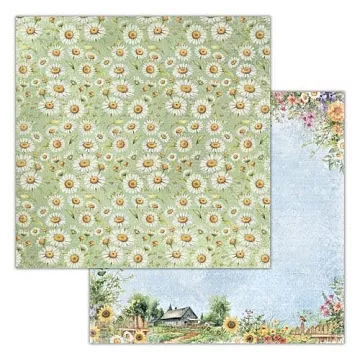 Бумага 20х20 см "Вдали от города 03" (Ромалетта)