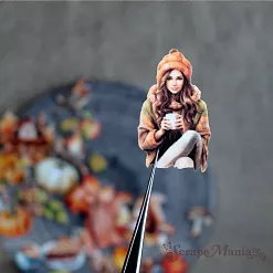 Набор высечек из ткани "Художница Осень", 30 шт (ScrapMania)