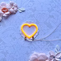 Подсветка "Сердце оранжевое", светящаяся фигурка, сменная батарейка (ScrapIllumination)