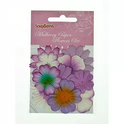 Набор бумажных цветочков "Сиреневый" (ScrapBerry's)