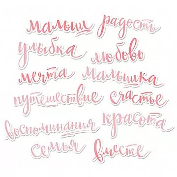 Набор вырубок из ацетатной пленки с фольгированием "Pink", 12 шт (Скрапмир)