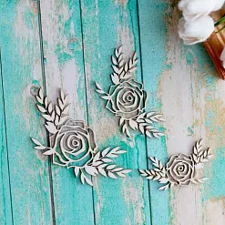 Набор украшений из чипборда "Розочки" (ScrapКрым)