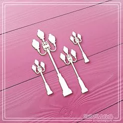 Чипборд "Уличные фонари 1", 2,2х6,8 см (СкрапМагия)