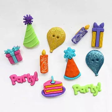 Набор пуговиц "Детский праздник" (Dress It Up) Набор пуговиц "Детский праздник" (Dress It Up)