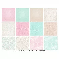 Набор бумаги 30х30 см "Yesterday. Базовая", 12 листов (Lemon Craft) Набор бумаги 30х30 см "Yesterday. Базовая", 12 листов (Lemon Craft)