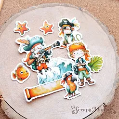 Набор высечек из бумаги "Маленький пират", 39 шт (ScrapMania)
