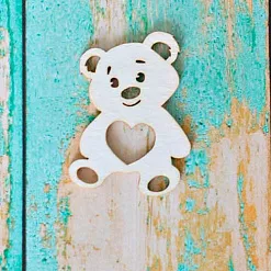 Украшение из чипборда "Мишка" (ScrapКрым)