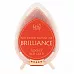 Подушечка чернильная пигментная "капля" Brilliance, размер 32х50мм, цвет красный золотистый