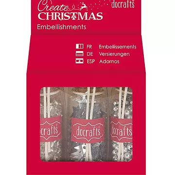 Набор бисера и пайеток "Рождество. Серебряные звездочки" (DoCrafts)