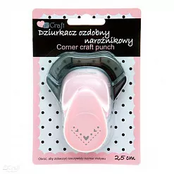 Дырокол Dalprint угловой 2,5 см "Сердечки" (Dalprint)