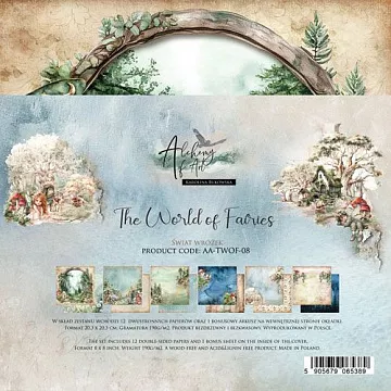 Набор бумаги 20х20 см "The World of Fairies", 12 листов (Alchemy of Art)