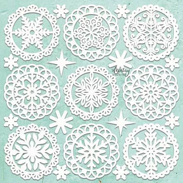 Чипборд "Winter Doilies", 30х30 см (Mintay)