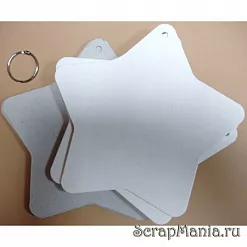 Заготовка для альбома из серого картона "Звезда" (Скрапклуб)